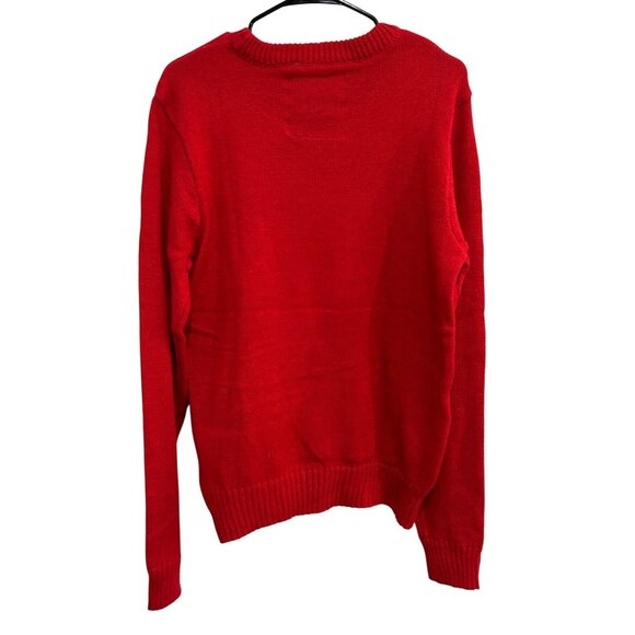 American Stitch Red Sweater I Cant Feel My Face Graphic Holiday Ugly Sz Large - Picture 2 of 9